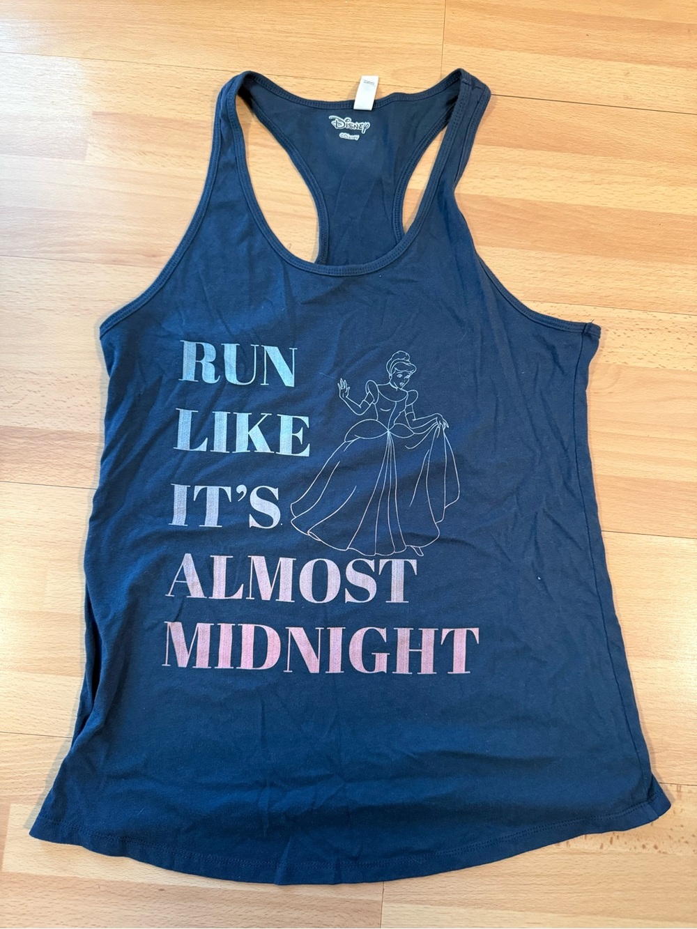 Disney Navy Racerback Tank with Pink & Light Blue Graphic